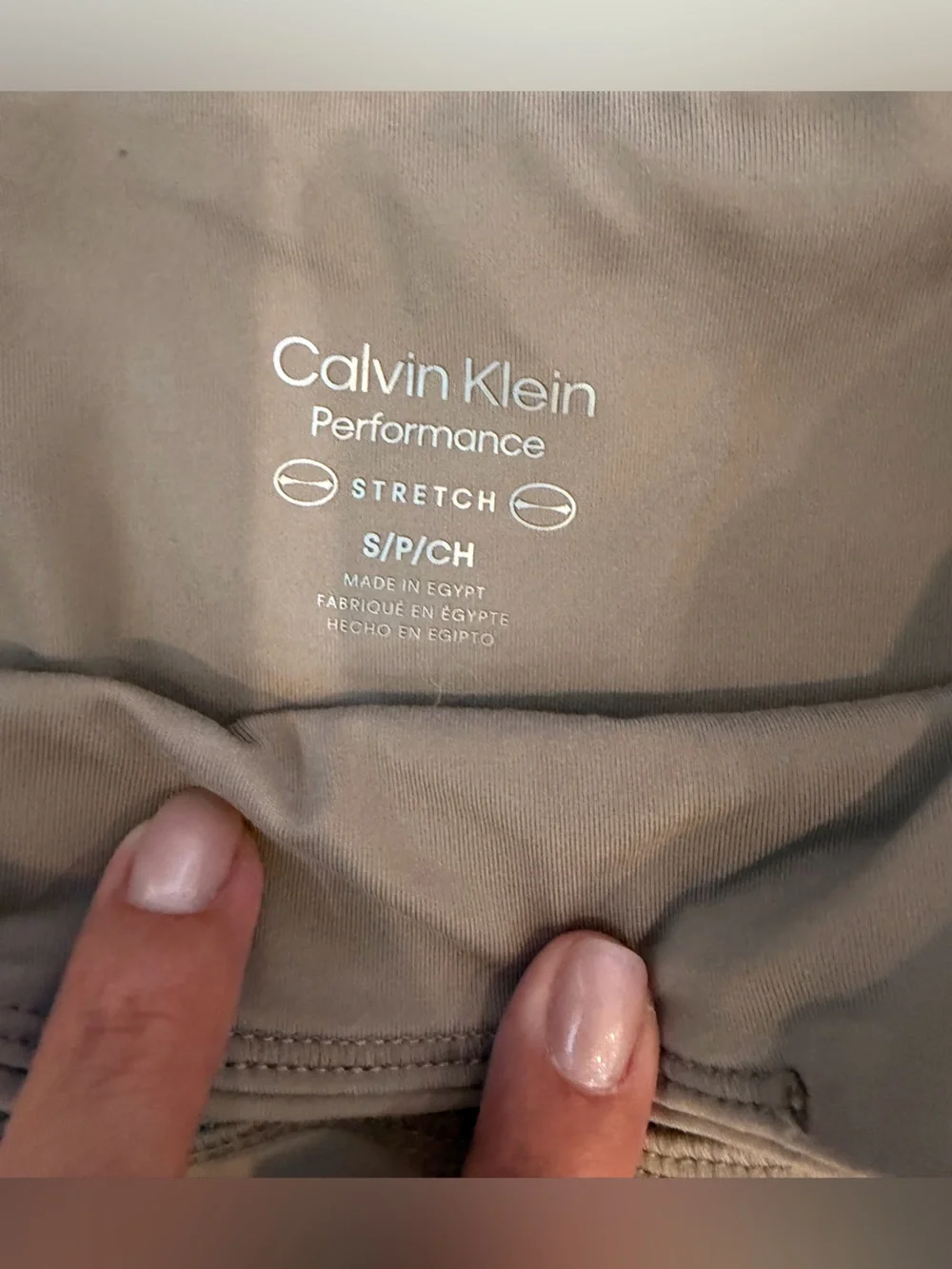 Calvin Klein Performance Stretch Flare Leggings - Taupe - - Picture 3 of 4